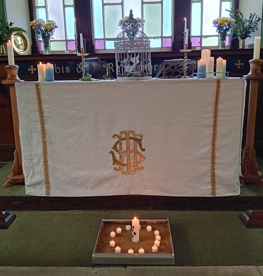 The altar at St. Paul's for Candlemas service