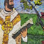 Well dressing detail of Fr John