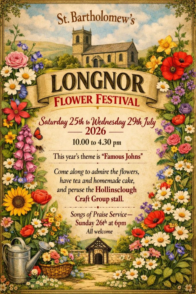Longnor Flower Festival poster 25-29July